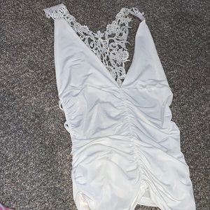 Silk Open Back Shirt Lace